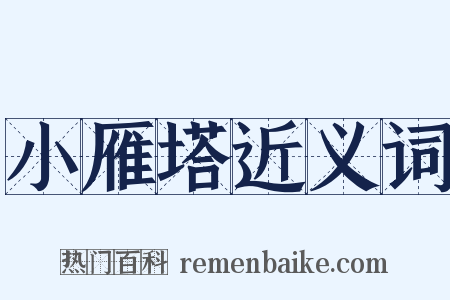 小雁塔近义词是什么意思的图片